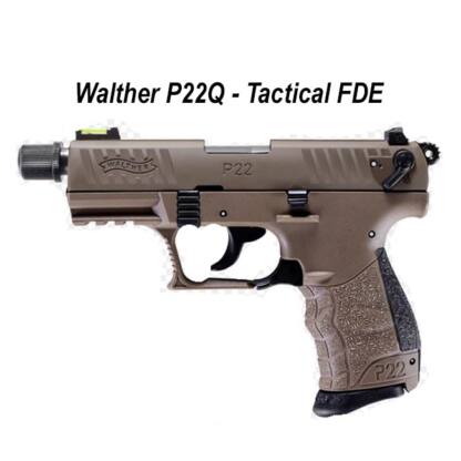 Walther P22Q Tactical, Fde, 5120753, 723364214592, In Stock, On Sale