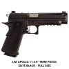LIVE FREE ARMORY APOLLO 11, LF APOLLO 11, LFA APOLLO 11 4.15 INCH 9MM PISTOL ELITE BLACK FULL SIZE, LIVE FREE ARMORY 810128640152, LIVE FREE ARMORY LFAPF81203, FOR SALE, ON SALE, IN STOCK