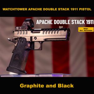 Watchtower Apache, Watchtower Apache Double Stack 1911, Watch Tower Apache Graphite and Black, Watchtower Firearms APACHE-9MM-46-BLK, 810085125563, For Sale, in Stock, on Sale