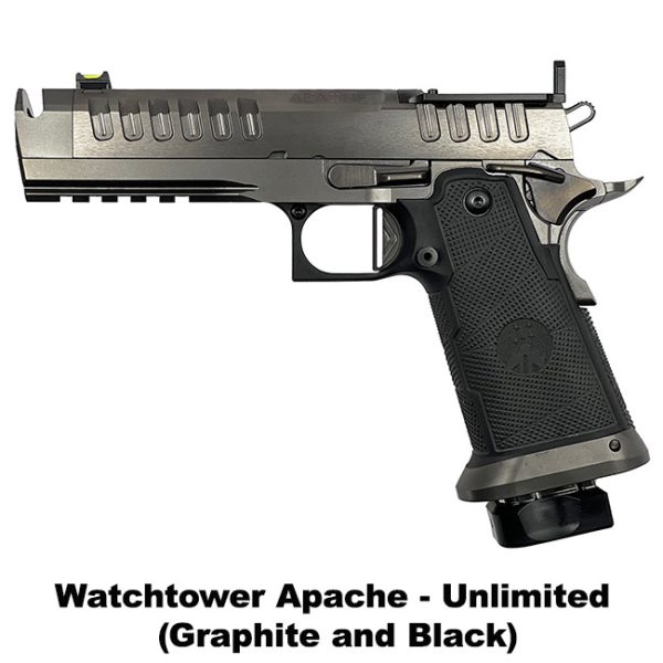 Watchtower Apache, Double Stack 1911  2011, Unlimited, Graphite And Black, Apache9Mm46Blk, 810085125563