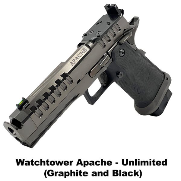 Watchtower Apache, Double Stack 1911  2011, Unlimited, Graphite And Black, Apache9Mm46Blk, 810085125563