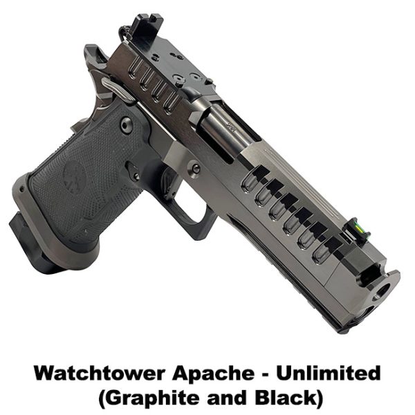 Watchtower Apache, Double Stack 1911  2011, Unlimited, Graphite And Black, Apache9Mm46Blk, 810085125563