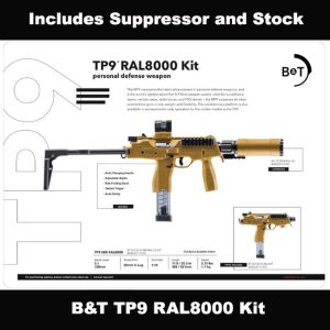 B&T TP9 RAL8000 Kit, BT-30105-N-SBR-RAL-FS-KIT, B&T 840225717310, RAL, For Sale, in Stock, on Sale
