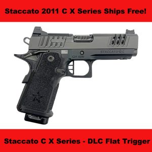 Staccato C X-Series, Staccato 2011 C X series, Staccato C with X Serrations, DLC Barrel, Flat Trigger, Staccato 15-1501-000112-01, Staccato 816781018574, For Sale, in Stock, on Sale