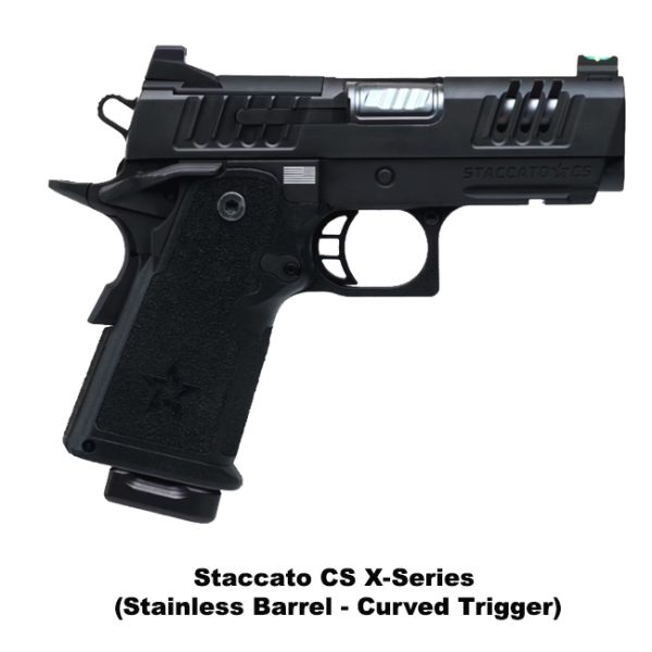 Staccato Cs Xseries, Staccato Cs With X Serrations, Staccato Cs Xseries For Sale, Stainless Barrel Curved Trigger, In Stock, On Sale Staccato14150100000201, 816781018420