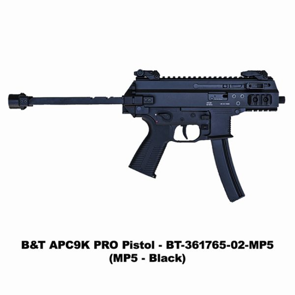 B&Amp;T Apc9K Pro, B&Amp;T Apc9K Pro Pistol, Black, Mp5 Lower, Bt36176502Mp5, B&Amp;T 840225713671, For Sale, In Stock
