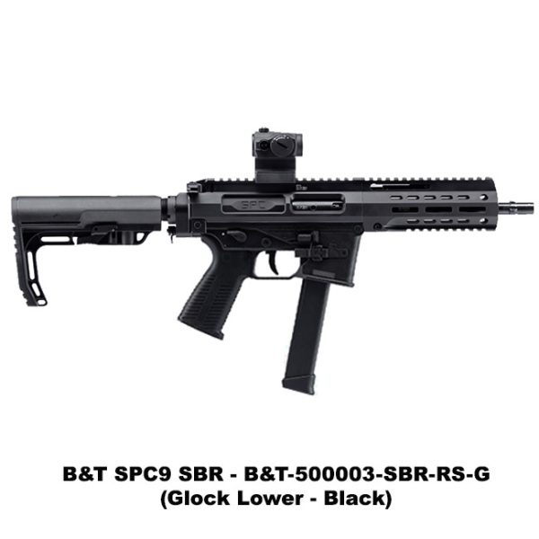 B&Amp;T Spc9, Sbr, B&Amp;T Spc9 Sbr, Glock Lower, Black, Retractable Stock, B&Amp;T Bt500003Sbrrsg, B&Amp;T 840225709254, For Sale, In Stock, On Sale