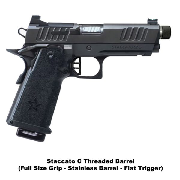 Staccato C Threaded Barrel, Staccato C With Threaded Barrel, Stainless Barrel, Full Size Grip, Flat Trigger, Staccato151501000214, Staccato 816781018994, For Sale, In Stock, On Sale