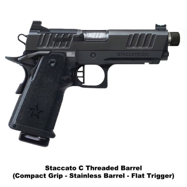 Staccato C Threaded Barrel, Staccato C With Threaded Barrel, Stainless Barrel, Compact Grip, Flat Trigger, Staccato151501000212, Staccato 816781018963, For Sale, In Stock, On Sale