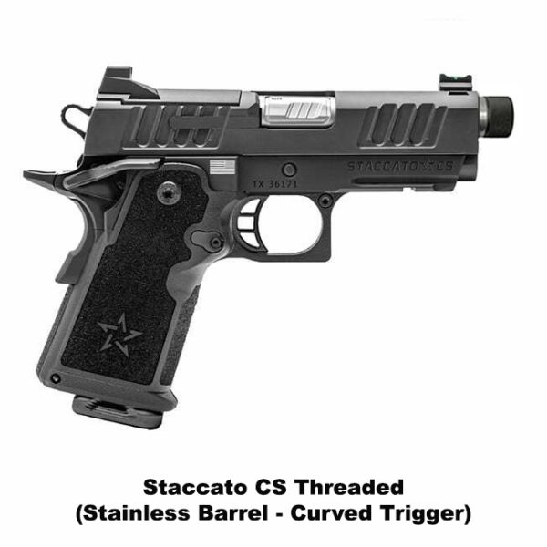 Staccato Cs Threaded Barrel, Staccato Cs With Threaded Barrel, Stainless Barrel, Curved Trigger, Staccato 141501000202, Staccato 816781018857, For Sale, On Sale, In Stock