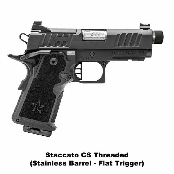 Staccato Cs Threaded Barrel, Staccato Cs With Threaded Barrel, Stainless Barrel, Flat Trigger, Staccato 141501000212, Staccato 816781018871, For Sale, On Sale, In Stock