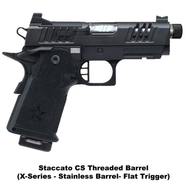 Staccato Cs Threaded Barrel, Staccato Cs Xseries With Threaded Barrel, Stainless Barrel, Flat Trigger, Staccato 14150100021201, Staccato 816781018888, For Sale, On Sale, In Stock